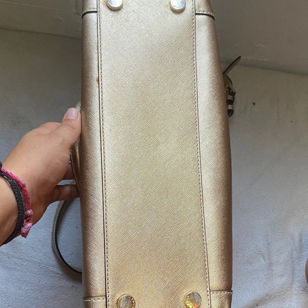 Michael Kors Metallic Gold Tote and Wallet Set